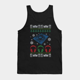 Disc Jockey Ugly Christmas Sweater T-Shirt for DJs Tank Top